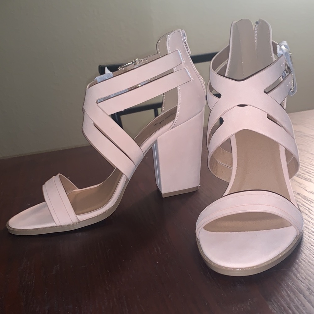 Lost 28 Blush Strappy Heels